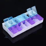 Clear Plastic Organiser Nail Art Rhinestone 14-Grid Jewelry Diamonds Earrings Beads Necklace Storage Box Display Case