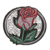 Maxbell 5pcs/pack Rose Design Hot Fix Diamond Patches Iron On Patches Decorative Sticker DIY Motif Appliques - Aladdin Shoppers