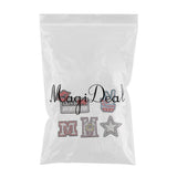 Maxbell 5Pcs Embroidered Star M Patch DIY Applique Iron On Fabric Bag Patches Sewing Crafts - Aladdin Shoppers
