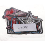 Maxbell 5Pcs Embroidered Star M Patch DIY Applique Iron On Fabric Bag Patches Sewing Crafts - Aladdin Shoppers