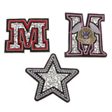 Maxbell 5Pcs Embroidered Star M Patch DIY Applique Iron On Fabric Bag Patches Sewing Crafts - Aladdin Shoppers