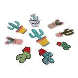 Maxbell 9 Pieces Mixed Embroidered Cactuses Patches Iron Sew on Patches Sewing Applique Clothing Decoration - Aladdin Shoppers