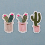 Maxbell 9 Pieces Mixed Embroidered Cactuses Patches Iron Sew on Patches Sewing Applique Clothing Decoration - Aladdin Shoppers