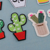 Maxbell 9 Pieces Mixed Embroidered Cactuses Patches Iron Sew on Patches Sewing Applique Clothing Decoration - Aladdin Shoppers