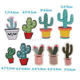 Maxbell 9 Pieces Mixed Embroidered Cactuses Patches Iron Sew on Patches Sewing Applique Clothing Decoration - Aladdin Shoppers