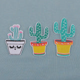 Maxbell 9 Pieces Mixed Embroidered Cactuses Patches Iron Sew on Patches Sewing Applique Clothing Decoration - Aladdin Shoppers
