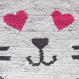 Cute Reversible Sequin Patches Cat Patches Sew On Embroidered Appliques DIY Motif for Clothing Decoration - Aladdin Shoppers