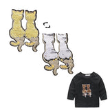 Two Cats Reversible Sequins Iron On Sew on Patches for DIY Clothes Patch Appliques - Aladdin Shoppers