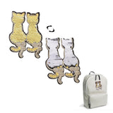 Two Cats Reversible Sequins Iron On Sew on Patches for DIY Clothes Patch Appliques - Aladdin Shoppers
