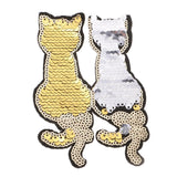 Two Cats Reversible Sequins Iron On Sew on Patches for DIY Clothes Patch Appliques - Aladdin Shoppers