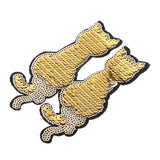 Two Cats Reversible Sequins Iron On Sew on Patches for DIY Clothes Patch Appliques - Aladdin Shoppers