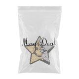 Maxbell Large Star Reversible Change Color Patch Embroidered Motif Applique Sequins Patch for Clothes Jeans T-shirt Decor