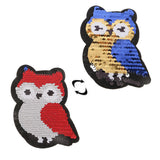 Cartoon Owl Reversible Sequins Iron On Patches for DIY Clothes Patch Appliques - Aladdin Shoppers