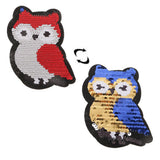 Cartoon Owl Reversible Sequins Iron On Patches for DIY Clothes Patch Appliques - Aladdin Shoppers