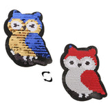 Cartoon Owl Reversible Sequins Iron On Patches for DIY Clothes Patch Appliques - Aladdin Shoppers