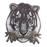 Tiger Head Pattern Patches Sequin Motifs Sew On Patch DIY Clothing Applique - Aladdin Shoppers