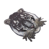 Tiger Head Pattern Patches Sequin Motifs Sew On Patch DIY Clothing Applique - Aladdin Shoppers