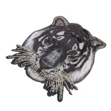 Tiger Head Pattern Patches Sequin Motifs Sew On Patch DIY Clothing Applique - Aladdin Shoppers