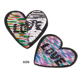 Maxbell Sequins Sewing on Embroidered Patches Heart Shape Iron on Clothes Dress Hat Pants Curtain Sewing Decorations DIY Crafts Applique Patches