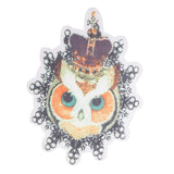 Crown Owl Patches Animal DIY Iron on Clothes Bags Stickers Appliques Large - Aladdin Shoppers