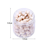 Maxbell 50 Pcs Wood Push Pins Decorative Modern Wooden Thumb Tacks with 1 Piece Storage Bottle - Aladdin Shoppers