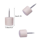 Maxbell 80Pcs Cylinder Wooden Thumb Tacks Rivets For DIY Cork Boards Map Photos Home Office Craft Projects - Aladdin Shoppers