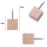 Maxbell 50 Pieces Map Tacks Wood Push Pins Wooden Head Steel Point Home Office Projects - Aladdin Shoppers