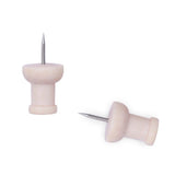Maxbell 40pcs Natural Wooden Head Push Pins Decorative Thumb Tacks with Storage Box for Maps, Photos - Aladdin Shoppers