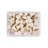 Maxbell 40pcs Natural Wooden Head Push Pins Decorative Thumb Tacks with Storage Box for Maps, Photos - Aladdin Shoppers