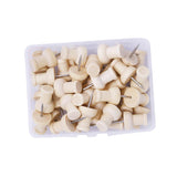 Maxbell 40pcs Natural Wooden Head Push Pins Decorative Thumb Tacks with Storage Box for Maps, Photos - Aladdin Shoppers