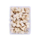 Maxbell 40pcs Natural Wooden Head Push Pins Decorative Thumb Tacks with Storage Box for Maps, Photos - Aladdin Shoppers