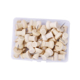 Maxbell 40pcs Natural Wooden Head Push Pins Decorative Thumb Tacks with Storage Box for Maps, Photos - Aladdin Shoppers