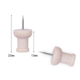 Maxbell 40pcs Natural Wooden Head Push Pins Decorative Thumb Tacks with Storage Box for Maps, Photos - Aladdin Shoppers