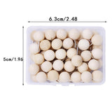 Maxbell Round Wood Head Push Pins, Decorative Thumb Tacks with Storage Box for Cork Board, Map, Photos and Calendar (60PCS) - Aladdin Shoppers