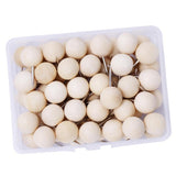 Maxbell Round Wood Head Push Pins, Decorative Thumb Tacks with Storage Box for Cork Board, Map, Photos and Calendar (60PCS) - Aladdin Shoppers