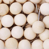 Maxbell Round Wood Head Push Pins, Decorative Thumb Tacks with Storage Box for Cork Board, Map, Photos and Calendar (60PCS) - Aladdin Shoppers
