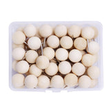 Maxbell Round Wood Head Push Pins, Decorative Thumb Tacks with Storage Box for Cork Board, Map, Photos and Calendar (60PCS) - Aladdin Shoppers