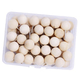 Maxbell Round Wood Head Push Pins, Decorative Thumb Tacks with Storage Box for Cork Board, Map, Photos and Calendar (60PCS) - Aladdin Shoppers