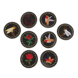 8Pcs Mixed Round Flower & Animals Embroidery Applique Patches for Clothes Sewing Crafting Decorating DIY - Aladdin Shoppers