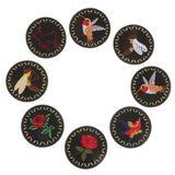8Pcs Mixed Round Flower & Animals Embroidery Applique Patches for Clothes Sewing Crafting Decorating DIY - Aladdin Shoppers