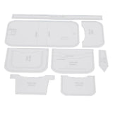 8Pieces Clear Acrylic Card Wallet Pattern Stencil Template Tools DIY Crafts - Aladdin Shoppers