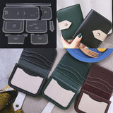 8Pieces Clear Acrylic Card Wallet Pattern Stencil Template Tools DIY Crafts - Aladdin Shoppers