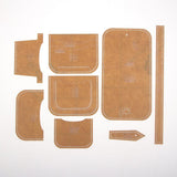 8Pieces Clear Acrylic Card Wallet Pattern Stencil Template Tools DIY Crafts - Aladdin Shoppers