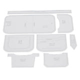 8Pieces Clear Acrylic Card Wallet Pattern Stencil Template Tools DIY Crafts - Aladdin Shoppers