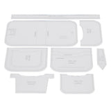 8Pieces Clear Acrylic Card Wallet Pattern Stencil Template Tools DIY Crafts - Aladdin Shoppers