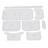 8Pieces Clear Acrylic Card Wallet Pattern Stencil Template Tools DIY Crafts - Aladdin Shoppers