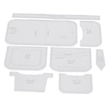 8Pieces Clear Acrylic Card Wallet Pattern Stencil Template Tools DIY Crafts - Aladdin Shoppers