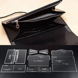 8 Pieces Acrylic Template for Handbag Purse Long Wallet Leathercraft Pattern Set - Aladdin Shoppers