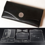 8 Pieces Acrylic Template for Handbag Purse Long Wallet Leathercraft Pattern Set - Aladdin Shoppers