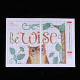 Cartoon Owl Stamped Cross Stitch Kit DIY Handmade Needlework for Beginners14CT 32x41cm - Aladdin Shoppers